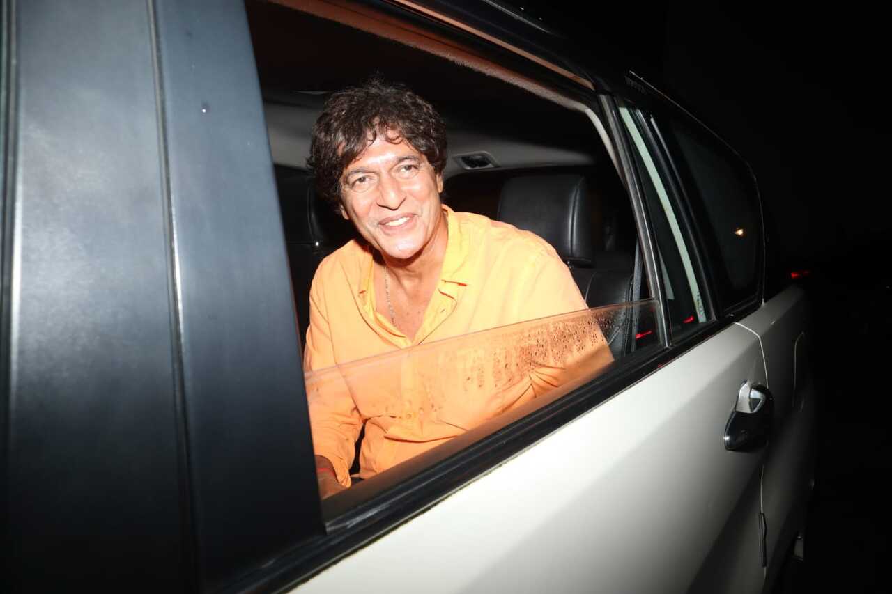 Chunky Panday was spotted at the screening